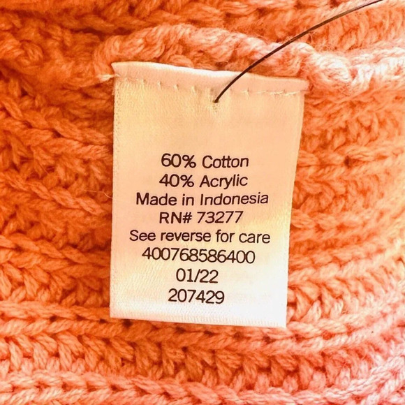 NWT SONOMA Women Long Sleeve Pullover Round Neck Orange Knit Sweater Plus Sz 4X - Picture 13 of 14